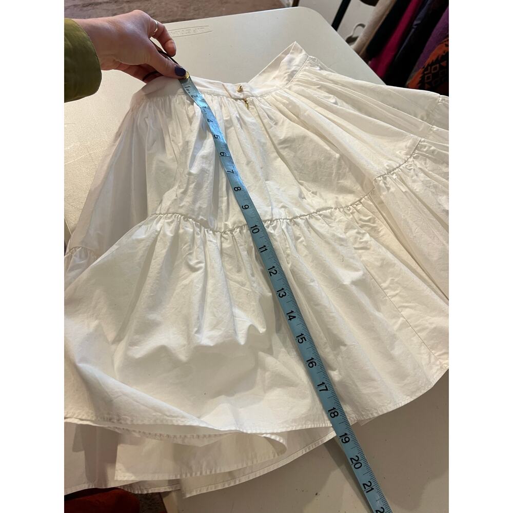 Juicy Couture White Cotton Ruffled Mini Skirt Size 4 NEW With Tags - Picture 10 of 11